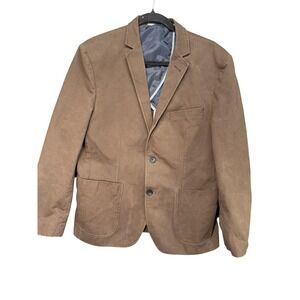 Combatant Gentlemen Blazer‎ Mens 40S Slim Brown Cotton Twill 2 Button Sport Coat